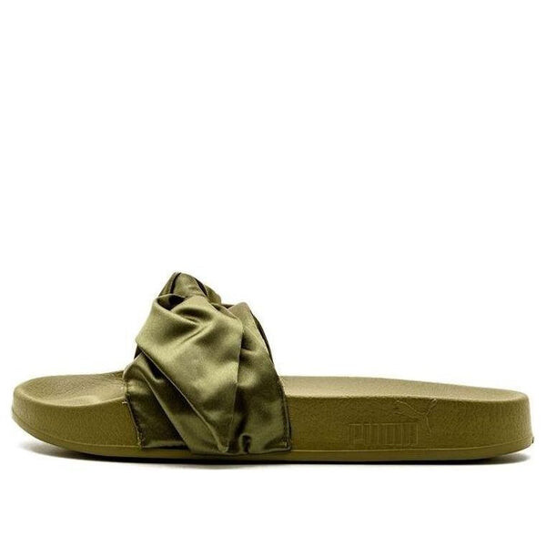 Тапочки fenty x bow slide 'olive' Puma, коричневый