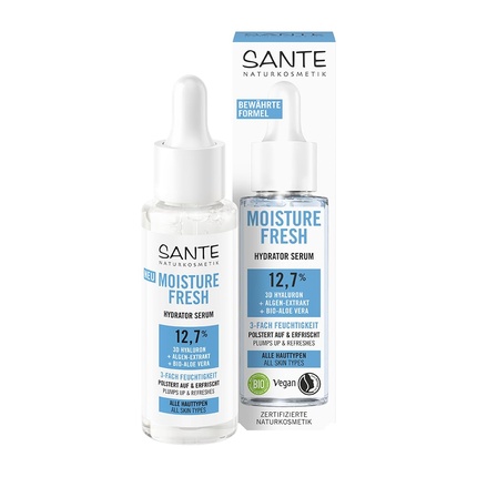 

Сыворотка Sante Natural Cosmetics с 3D-гиалуроном, экстрактом водорослей и органическим алоэ вера Sante Naturkosmetik