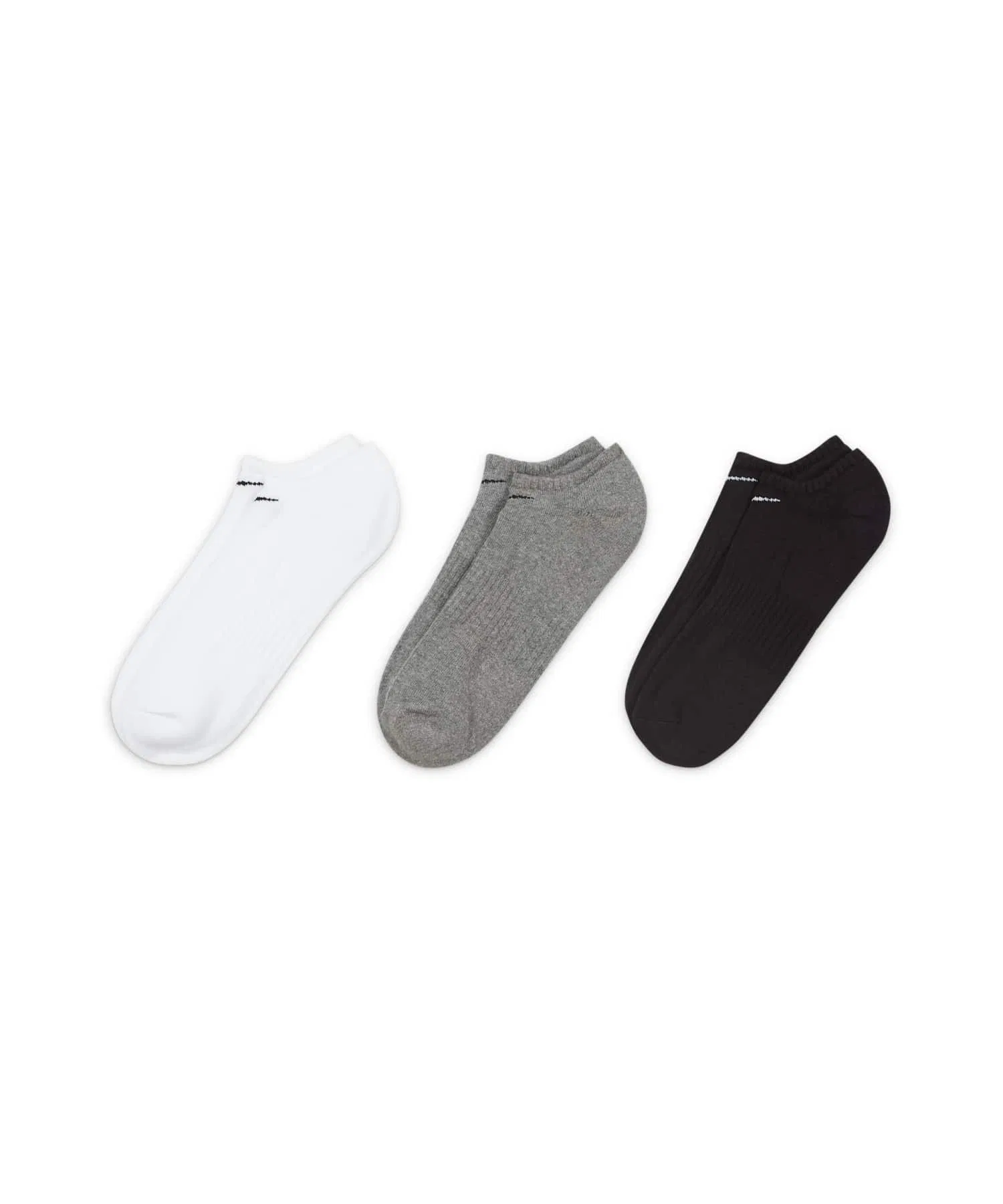 Невидимые тренировочные носки Nike Everyday Cushioned Training (3 пары) SX7673-964, разноцветные — фото 2