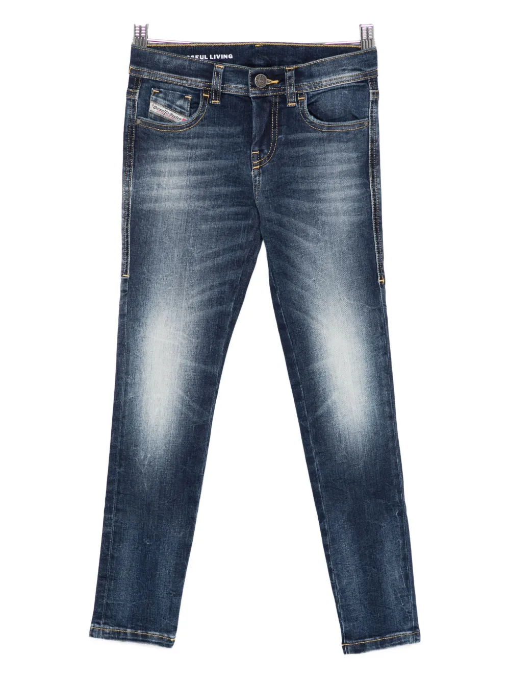 

Джинсы с эффектом потертости Diesel Kids, синий
