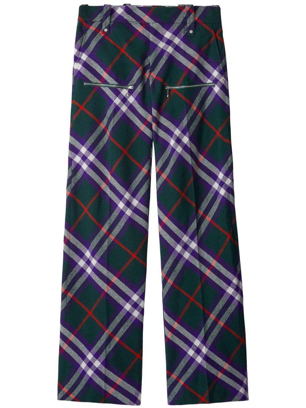 

Шерстяные брюки в клетку BURBERRY, зеленый