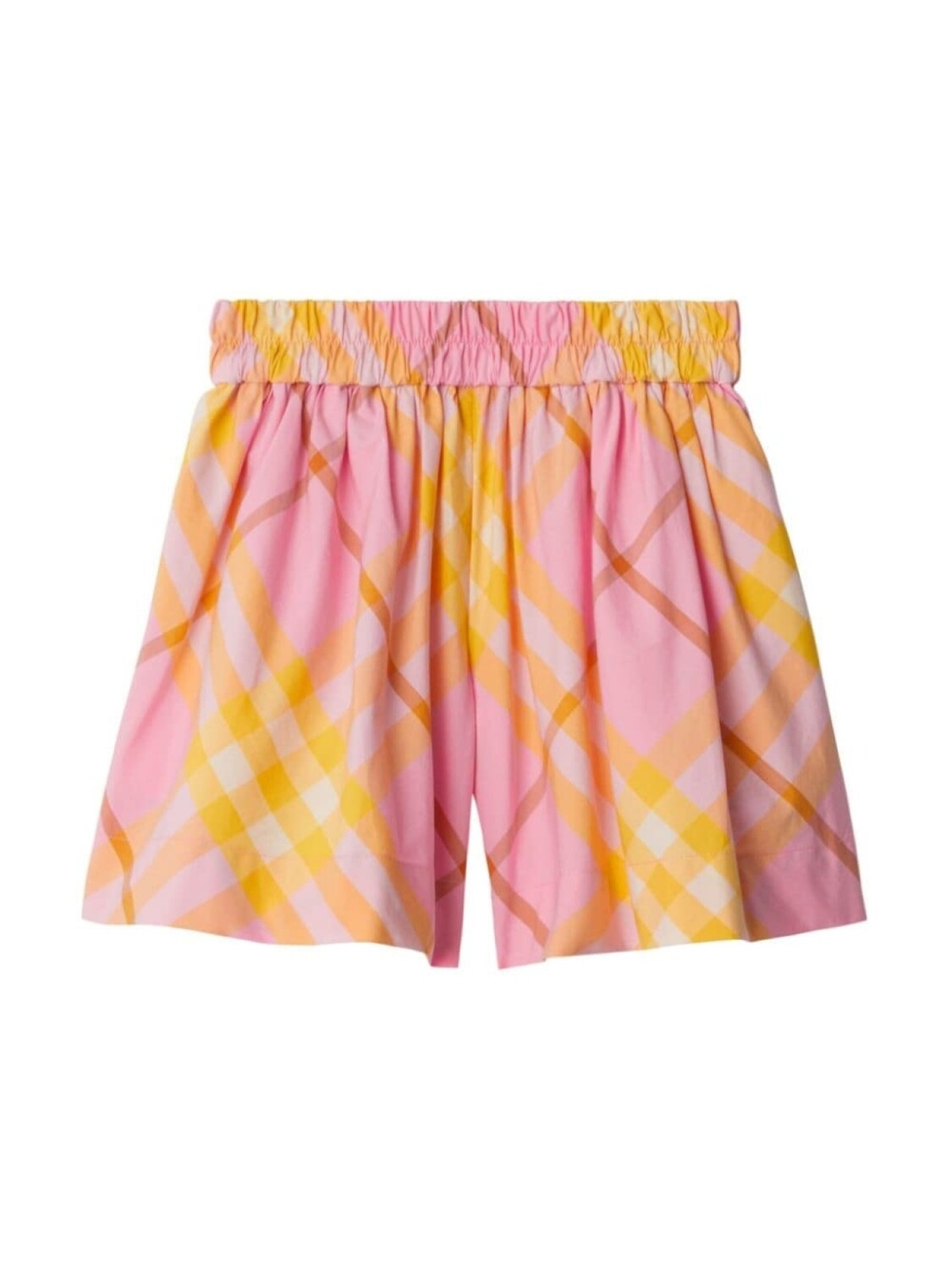 

Burberry Kids клетчатые хлопковые шорты, розовый