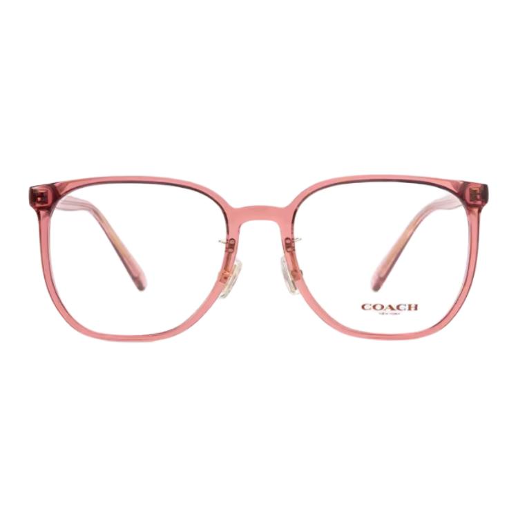 

COACH Квадратная оправа для очков унисекс розовая, Pink