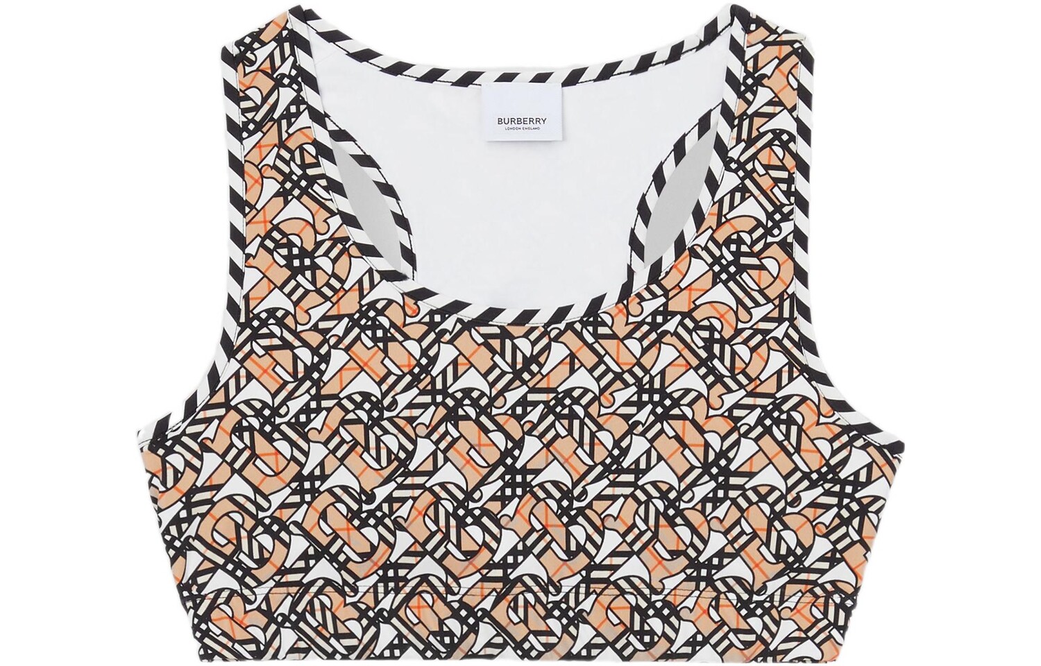 

Топ спортивный Burberry женский, черный / коричневый