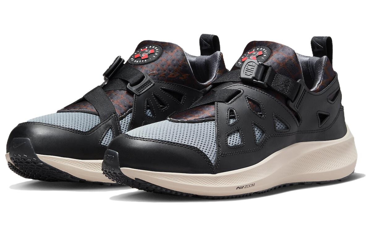 Кроссовки Nike Air Huarache для мужчин, Light Smoke Gray/Dark Obsidian/White/Bright Crimson — фото 3
