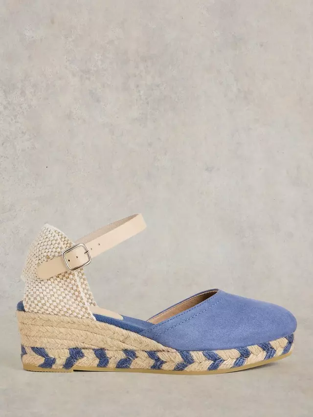 

Сандалии White Stuff Suede Wedge Espadrille, цвет mid/blue