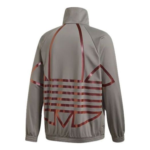 

Куртка originals logo printing sports stand collar jacket gray Adidas, серый
