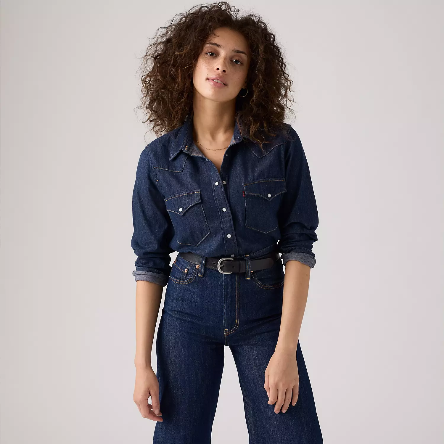 

Джинсовая рубашка в стиле вестерн Levi's, цвет Smokin Hot - Dark Wash