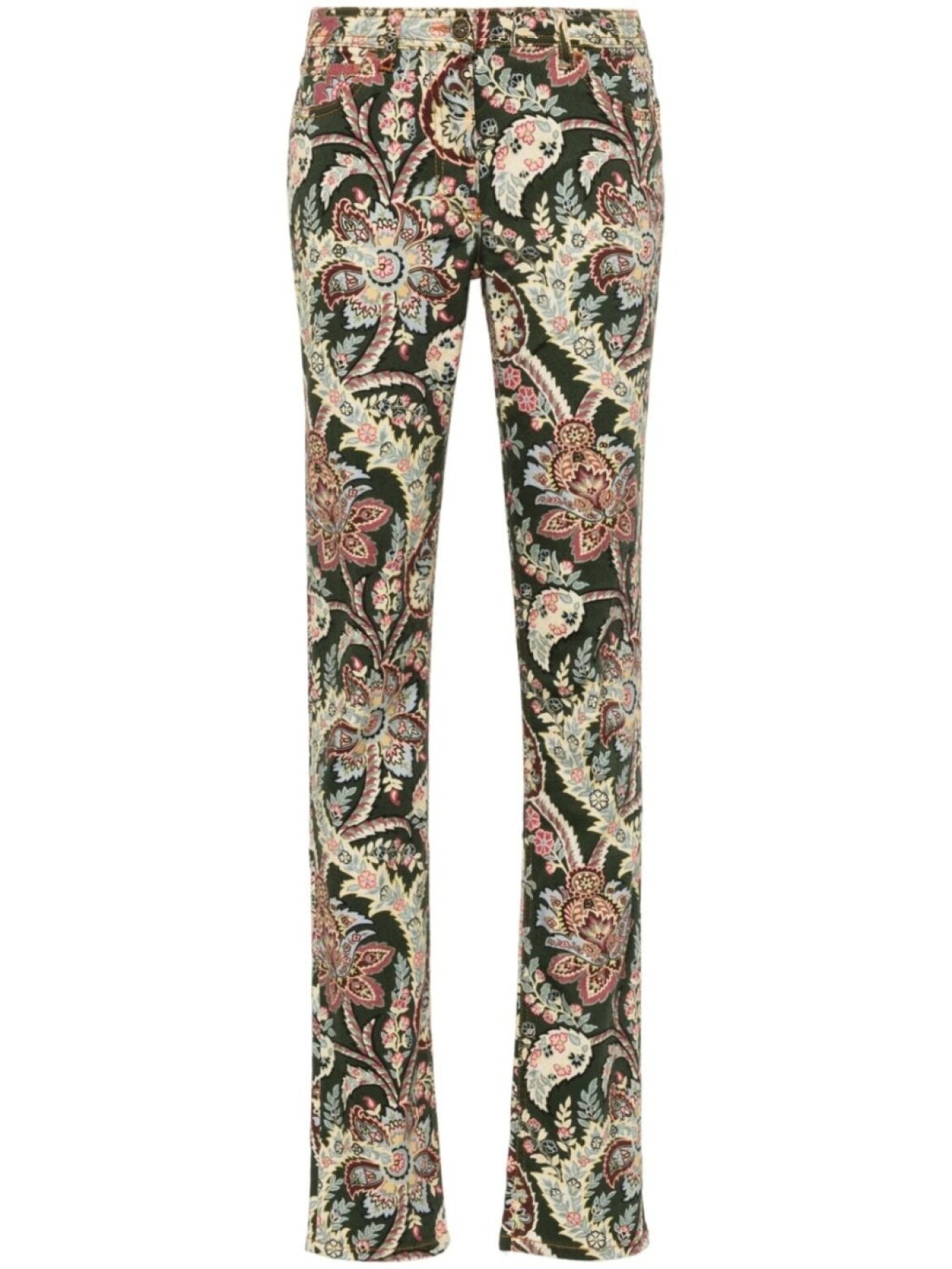 

ETRO джинсы с принтом пейсли, зеленый