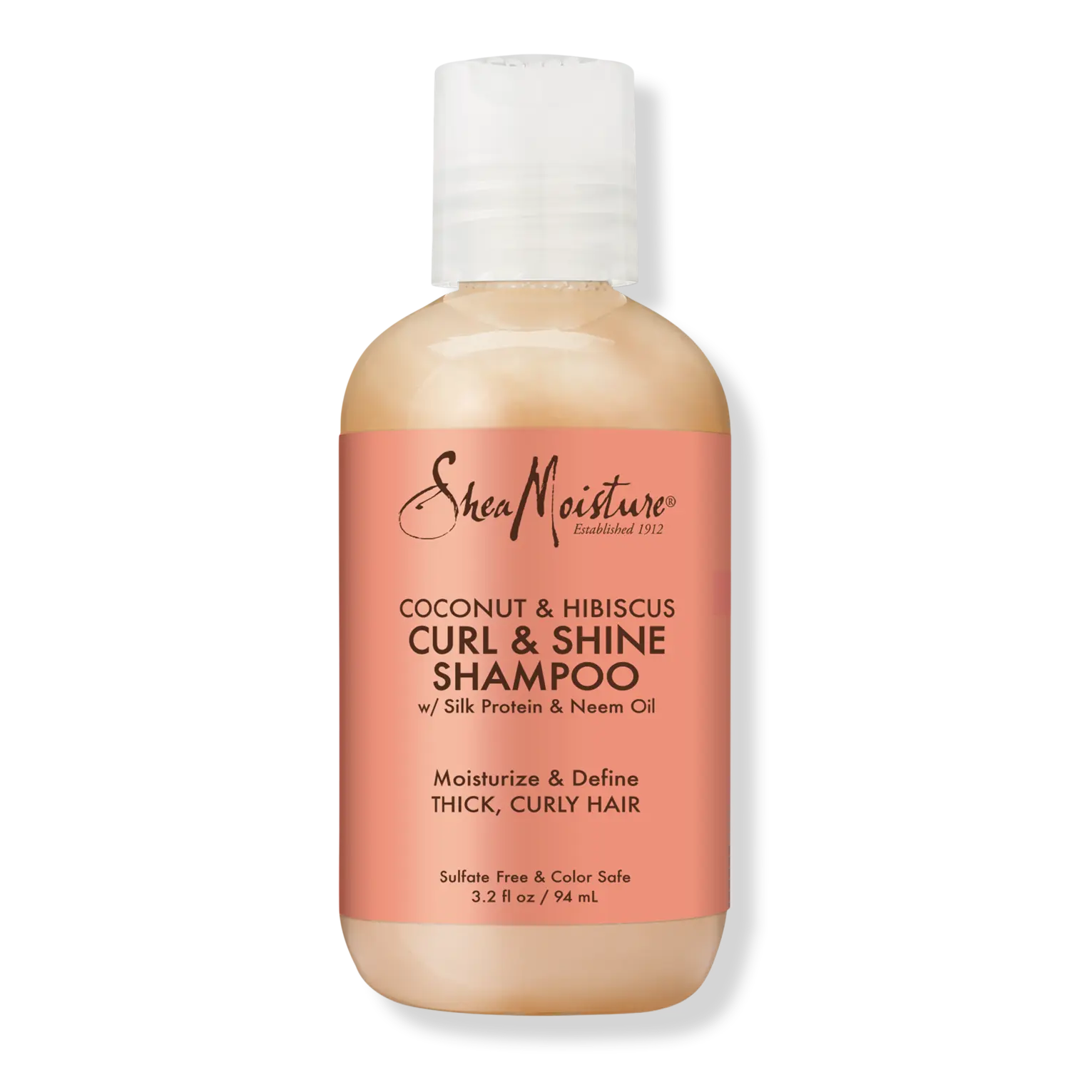 

Шампунь для кудрявых волос с кокосом и гибискусом, придающий блеск. SheaMoisture, 3.2 oz