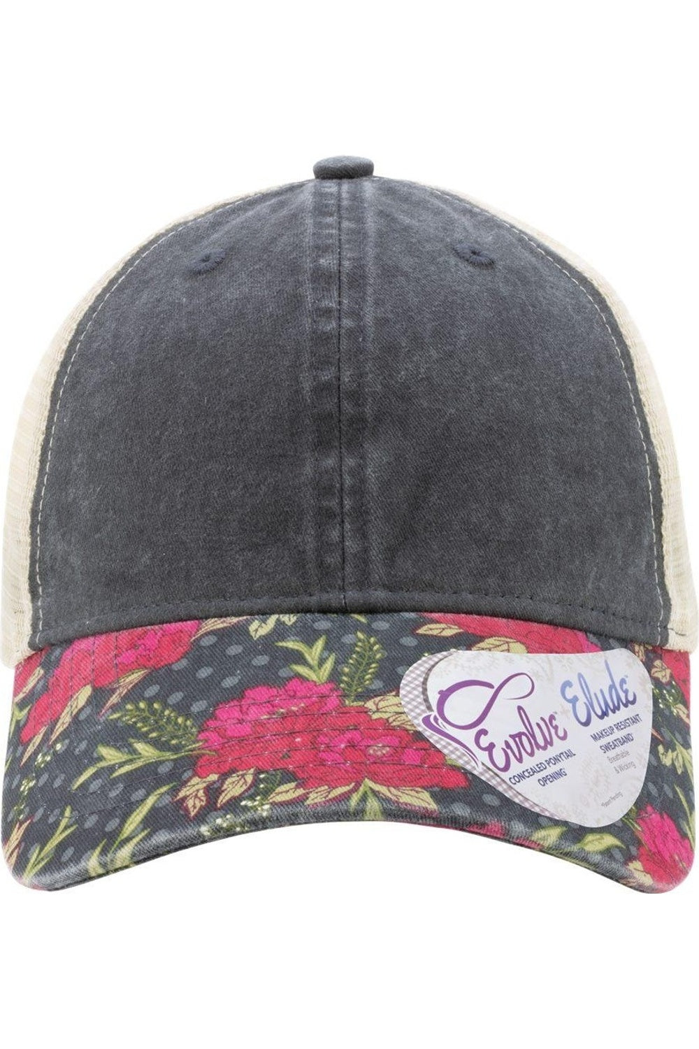 

Женская кепка Infinity Her с принтом и сетчатой ​​задней частью, черный/ цветочный/ хаки