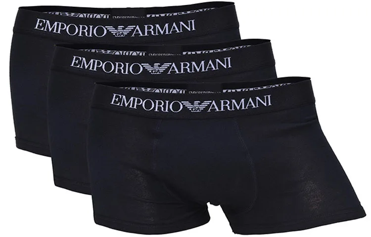Мужские трусы 3 шт EMPORIO ARMANI, Multicolor (White Gray Black) — фото 3