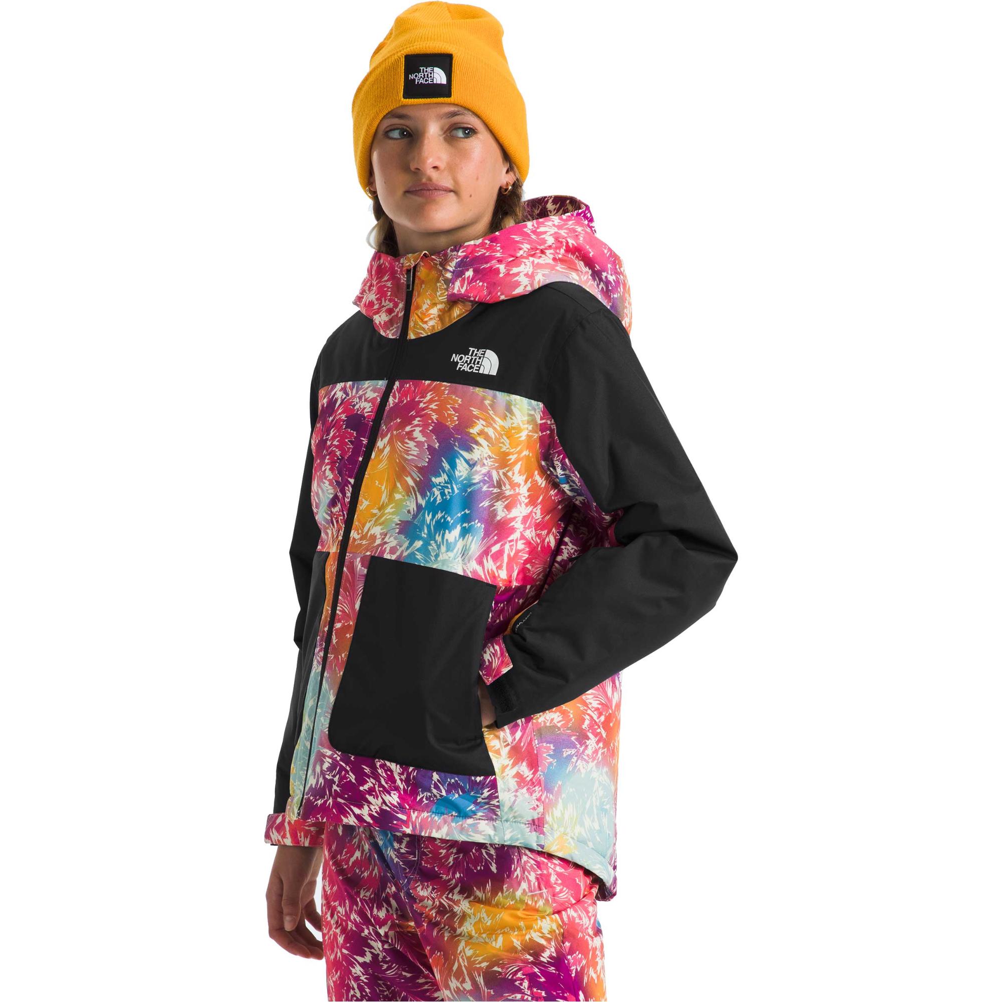 Утепленная куртка Freedom для девочек The North Face, Radiant Poppy Blowing Wind Print — фото 2