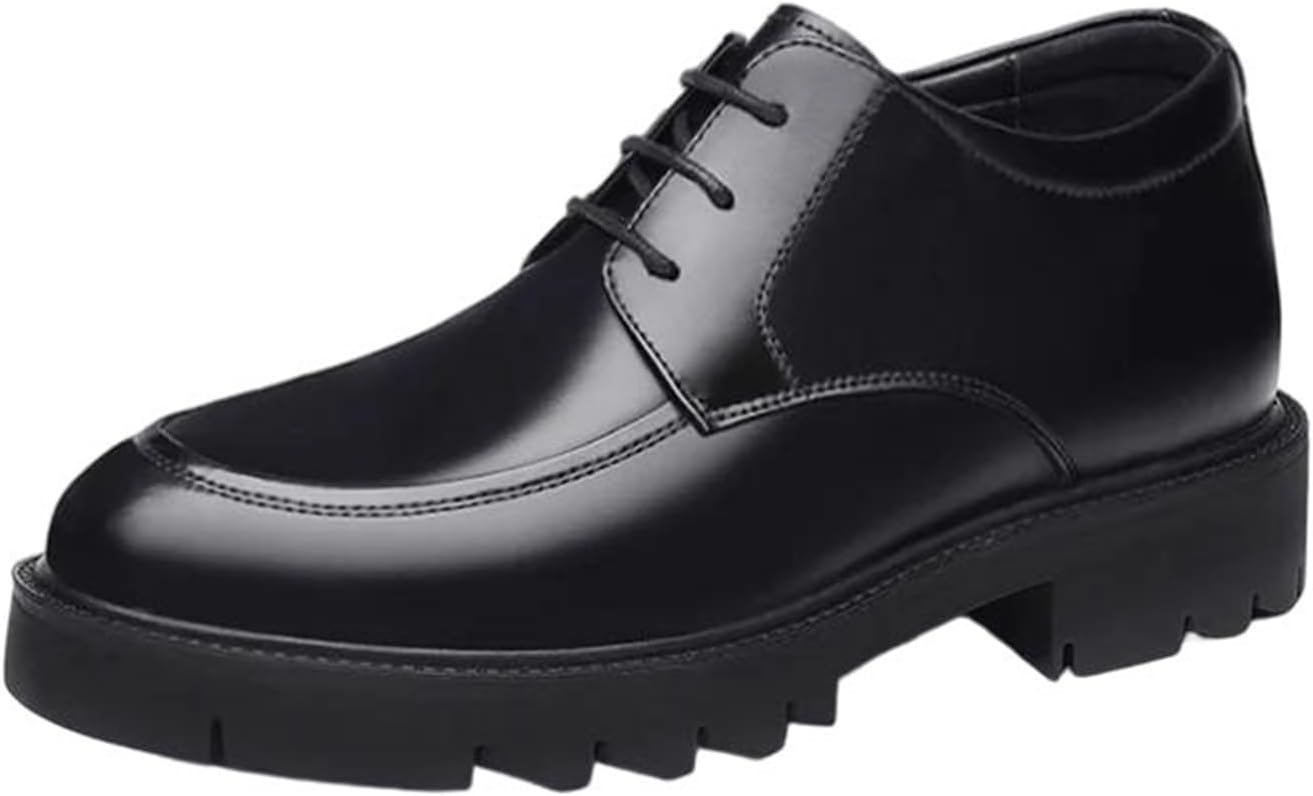 

Кожаные туфли для мужчин с увеличением роста, для межсезонья, с полой дышащей конструкцией, деловые, формальные, комфортные Generic, 10cm Height