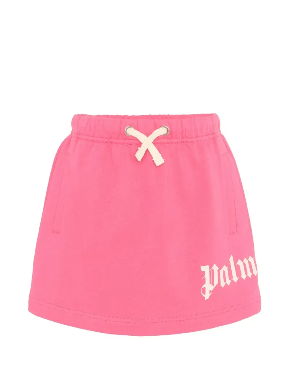 Юбка с логотипом и поясом на кулиске Palm Angels Kids, розовый
