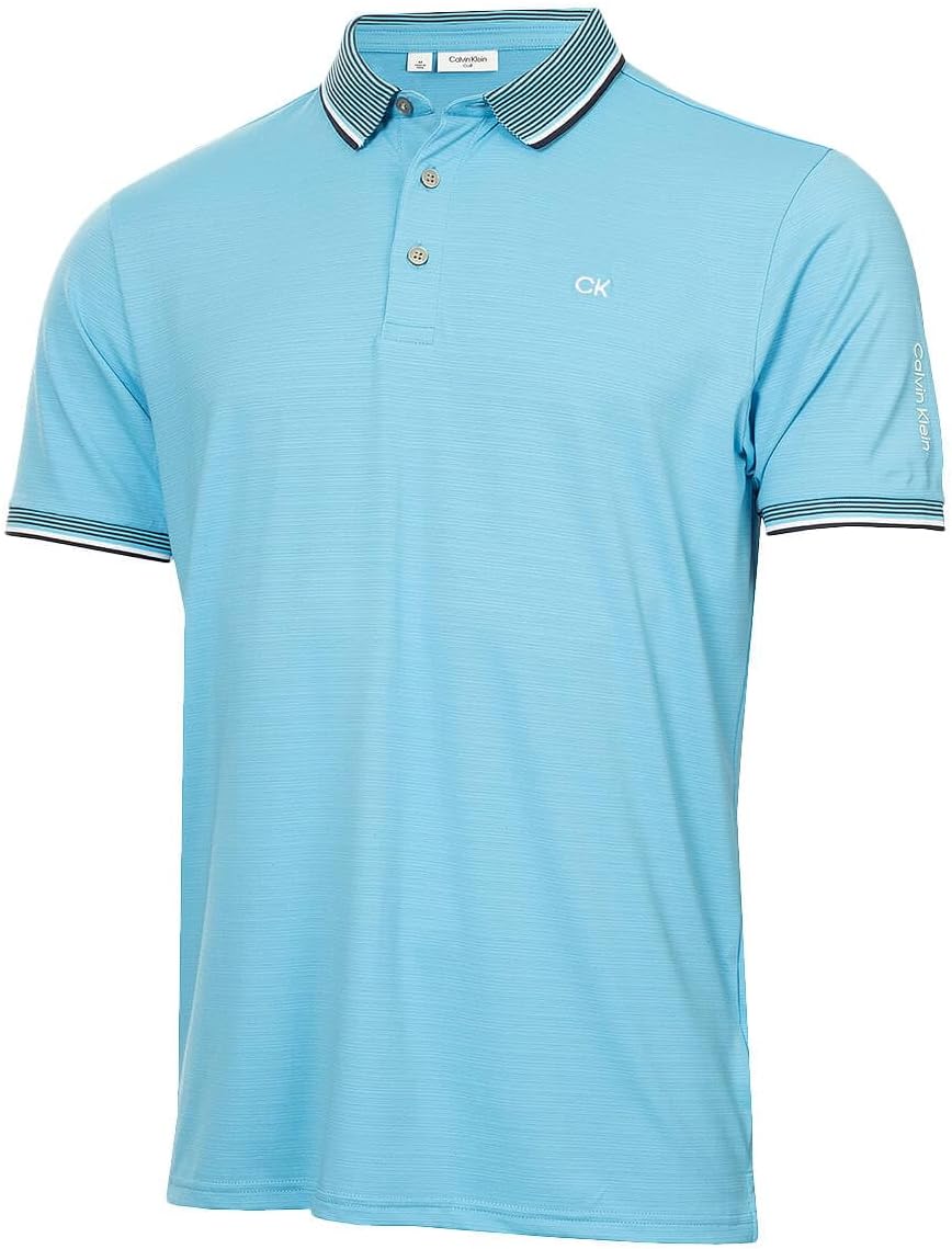 

Мужская влагоотводящая рубашка-поло для гольфа Calvin Klein Rockland, легкая в уходе, Aquarius