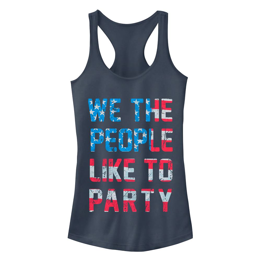 

Майка Junior's Chin-Up с американским флагом We The People Racerback, цвет Indigo