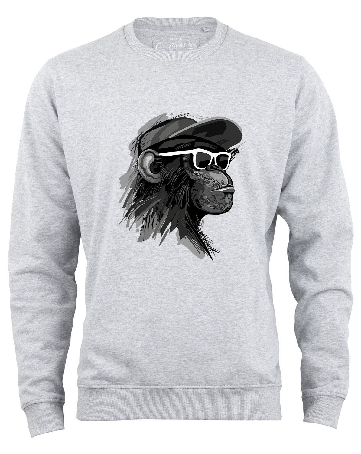 

Толстовка Cotton Prime Affe Cool Monkey, серый меланж