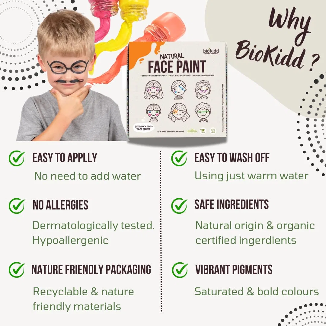 Натуральные краски для лица и тела Biokidd — фото 2