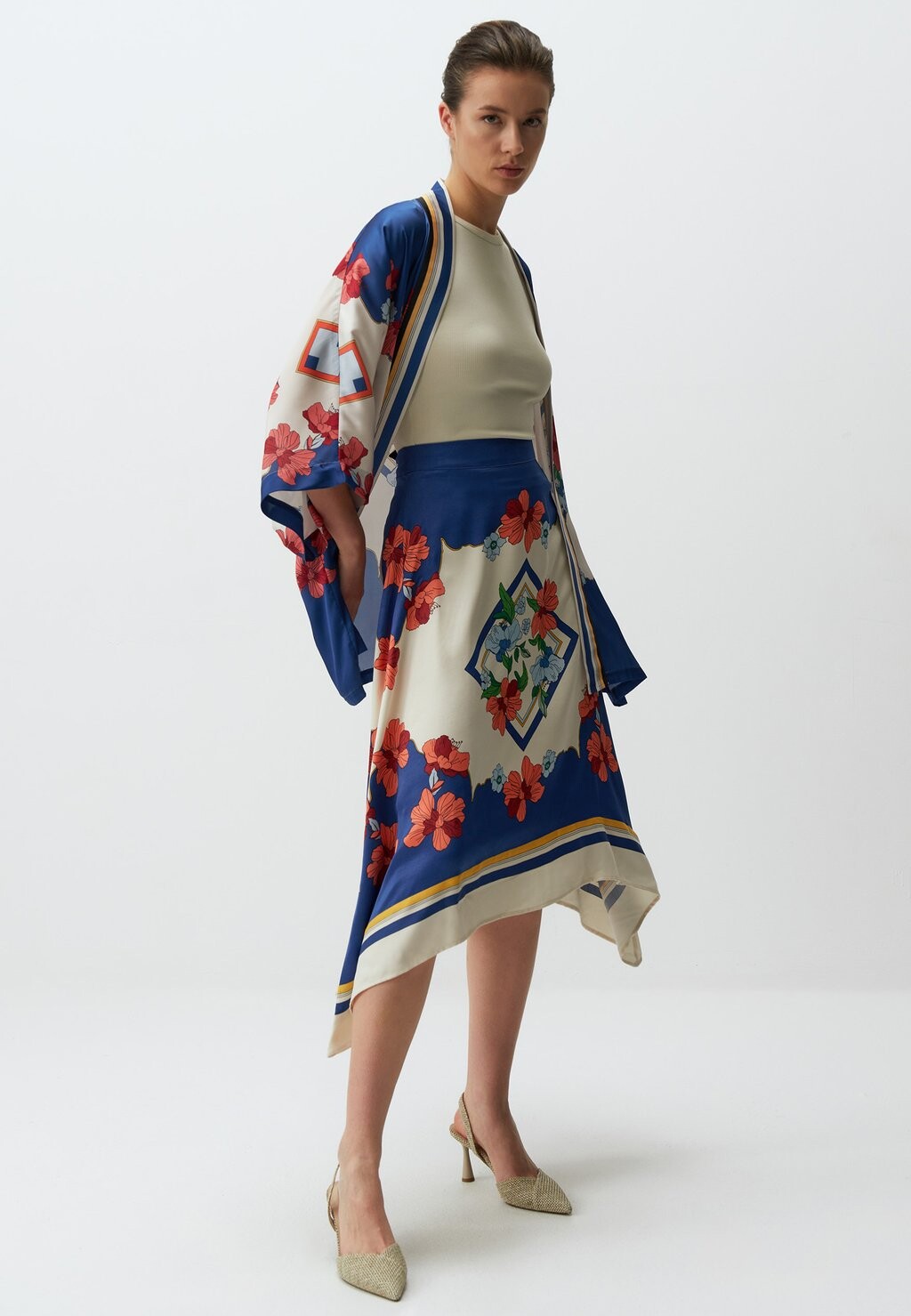

Юбка-колокольчик FLORAL PATTERNED MIDI Jimmy Key, разноцветный