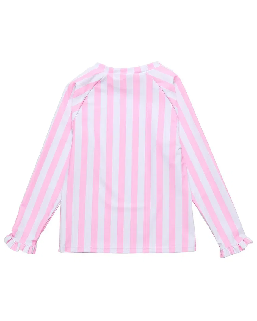 Snapper Rock Stripe Rash Top, розовый — фото 2