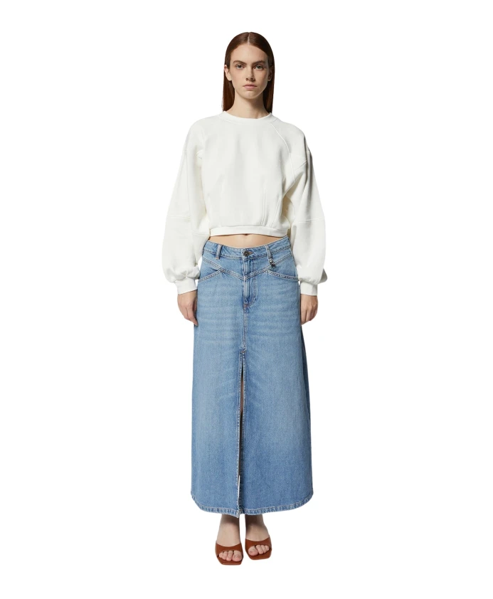 

Белая укороченная толстовка с объемными рукавами Richmond, белый