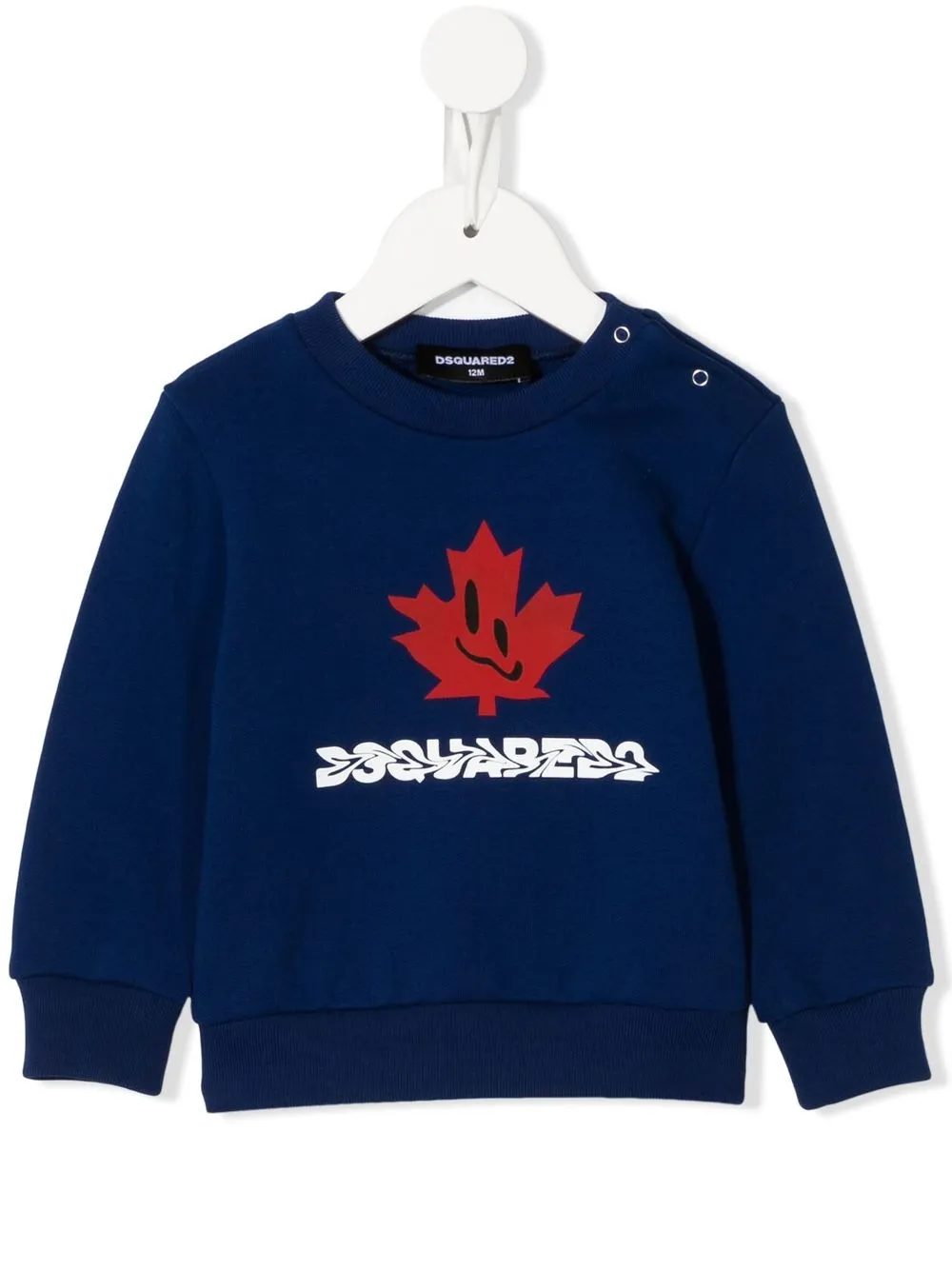 

Толстовка с длинными рукавами и логотипом DSQUARED2 KIDS, синий