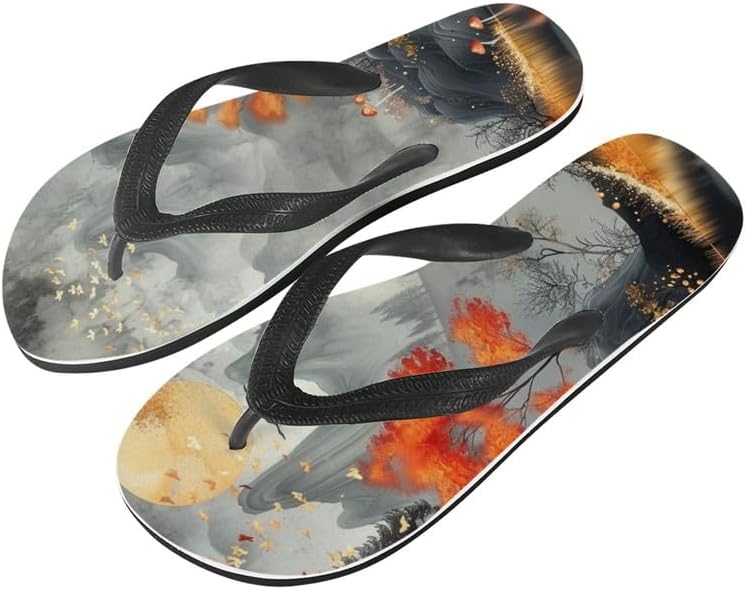 

Женские шлепанцы Semiouray с эффектом тай-дай, геометрический узор с цветком лотоса, мягкие шлепки для пляжа, лета и повседневного ношения, для ванной, Vintage Forest Tree