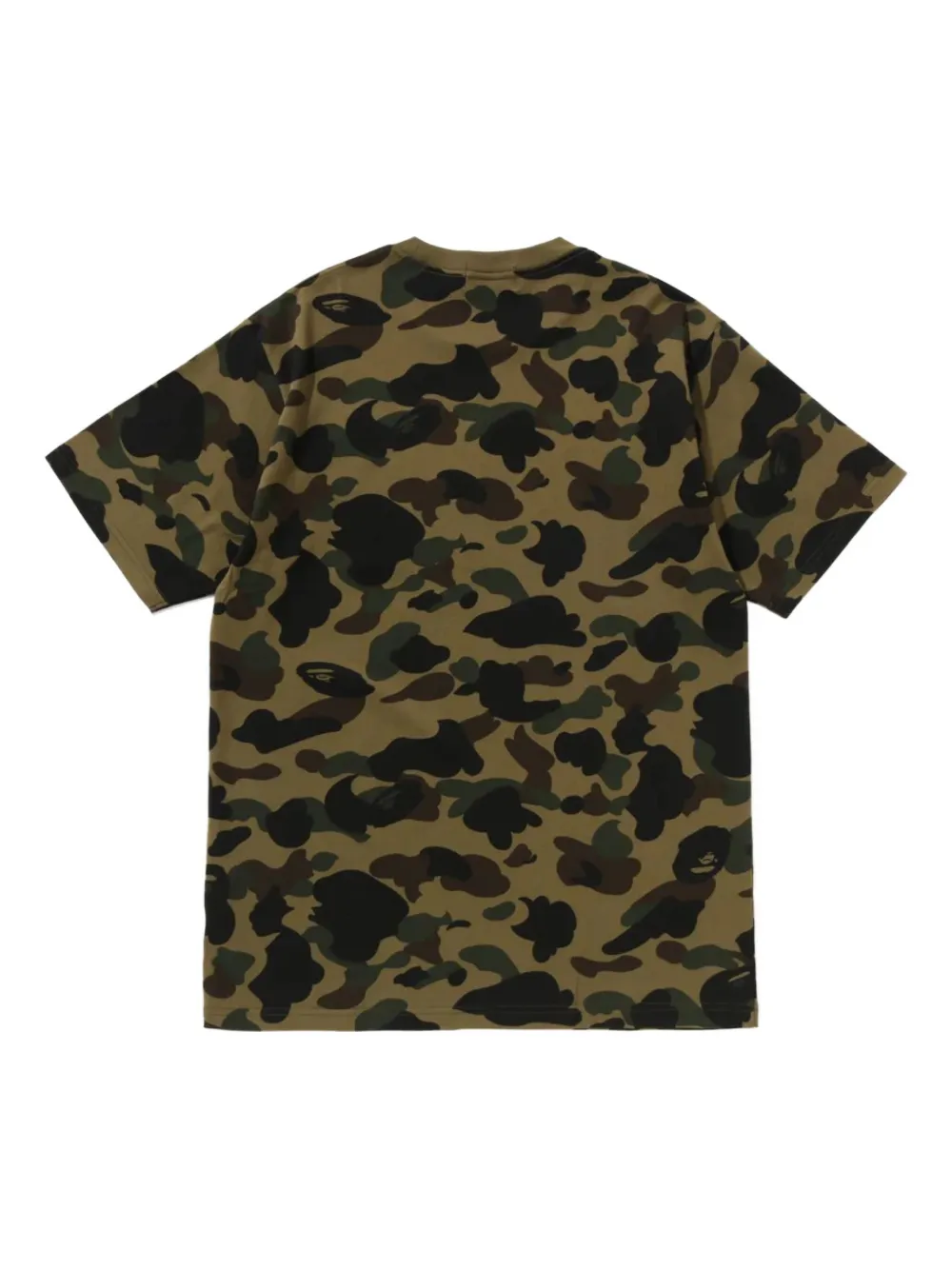 Футболка с логотипом и камуфляжным принтом A Bathing Ape, зеленый — фото 2