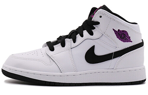 

Кроссовки Jordan 1 Mid White Black Fuchsia Blast GS