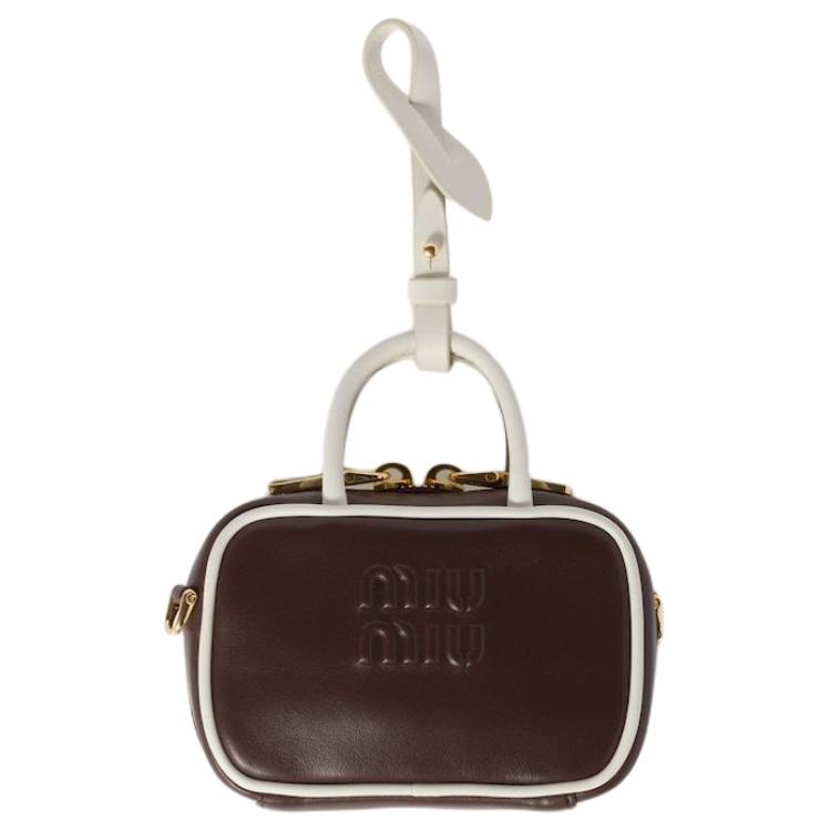 

MIU MIU Сумка через плечо beau calfskin, кроссбоди, мини-женская heather & white