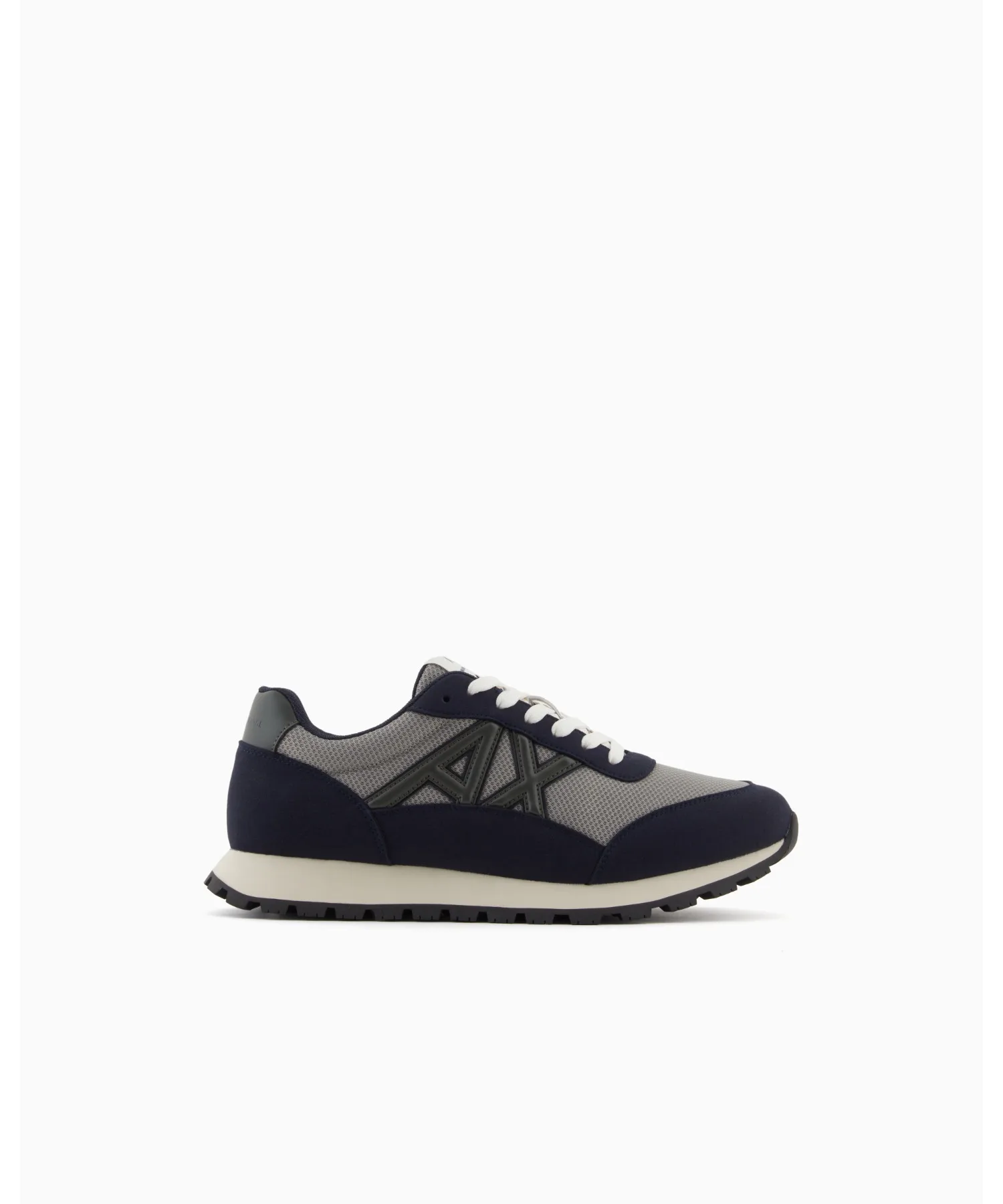 Мужские кроссовки с ретро-дизайном AX Logo Lace-Up ARMANI EXCHANGE темно-серые