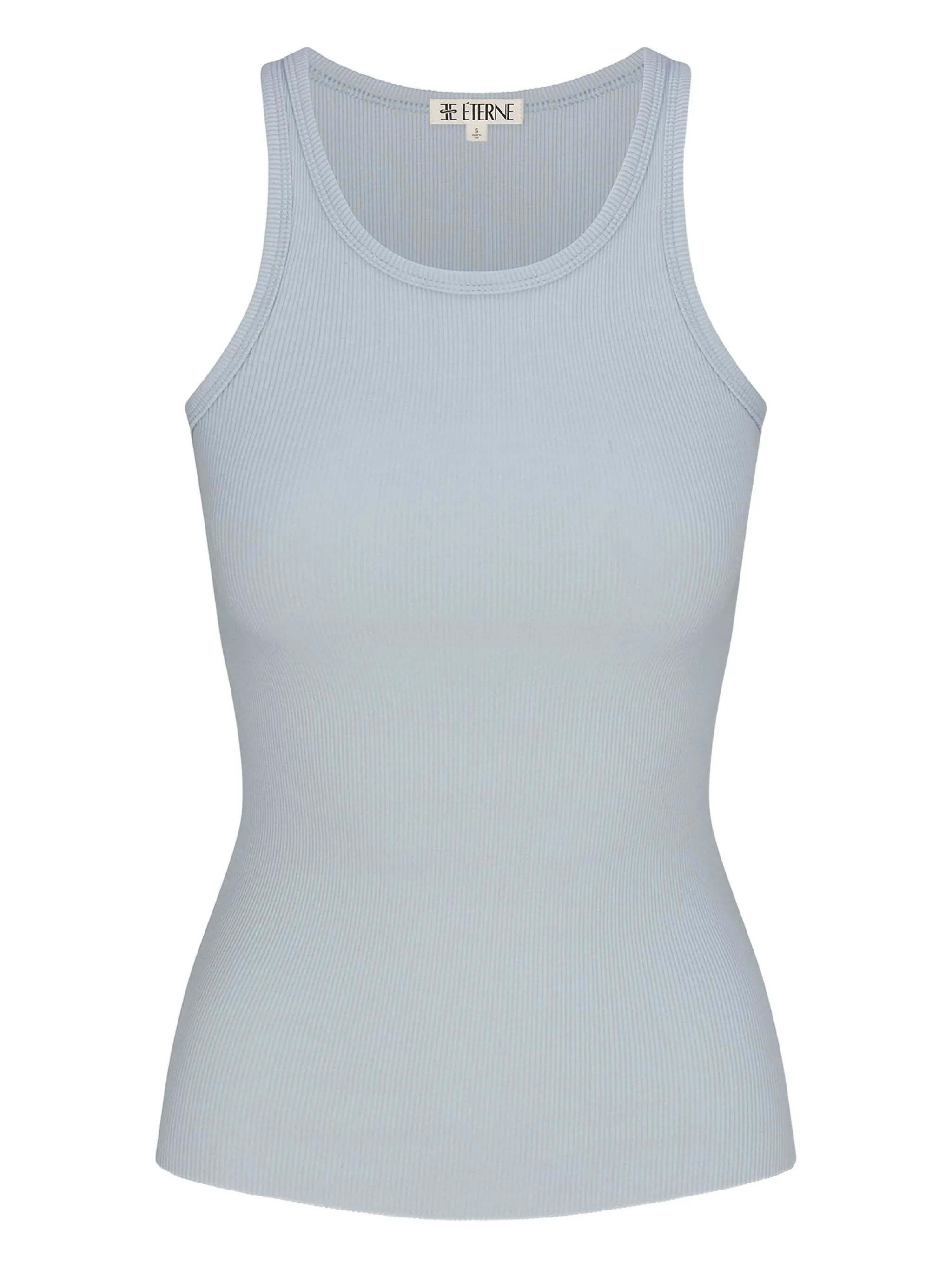 

Топ в рубчик с U-образным вырезом Eterne, синий