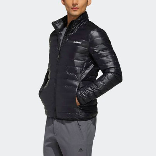 Пуховик Men's adidas Logo 3 In 1 Hooded Stay Warm With Down Feather Black Jacket, черный — фото 3