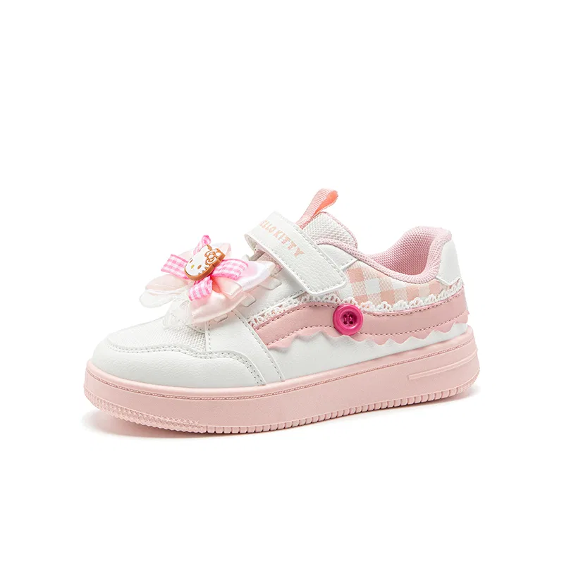 Кроссовки Hello Kitty с амортизацией, увеличенной высотой, износостойкие, дышащие, противоскользящие, низкие Sanrio, White Purple — фото 4