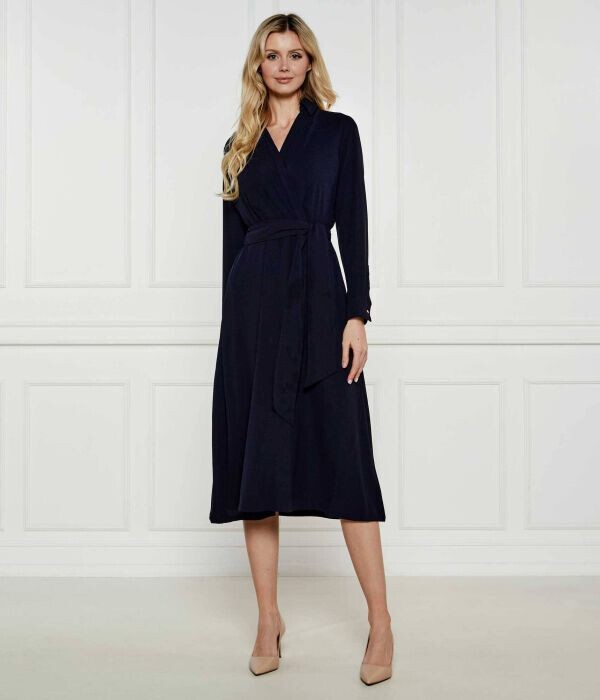 

Платье женское Lauren Ralph Lauren Rowella миди на поясе с запахом, синий