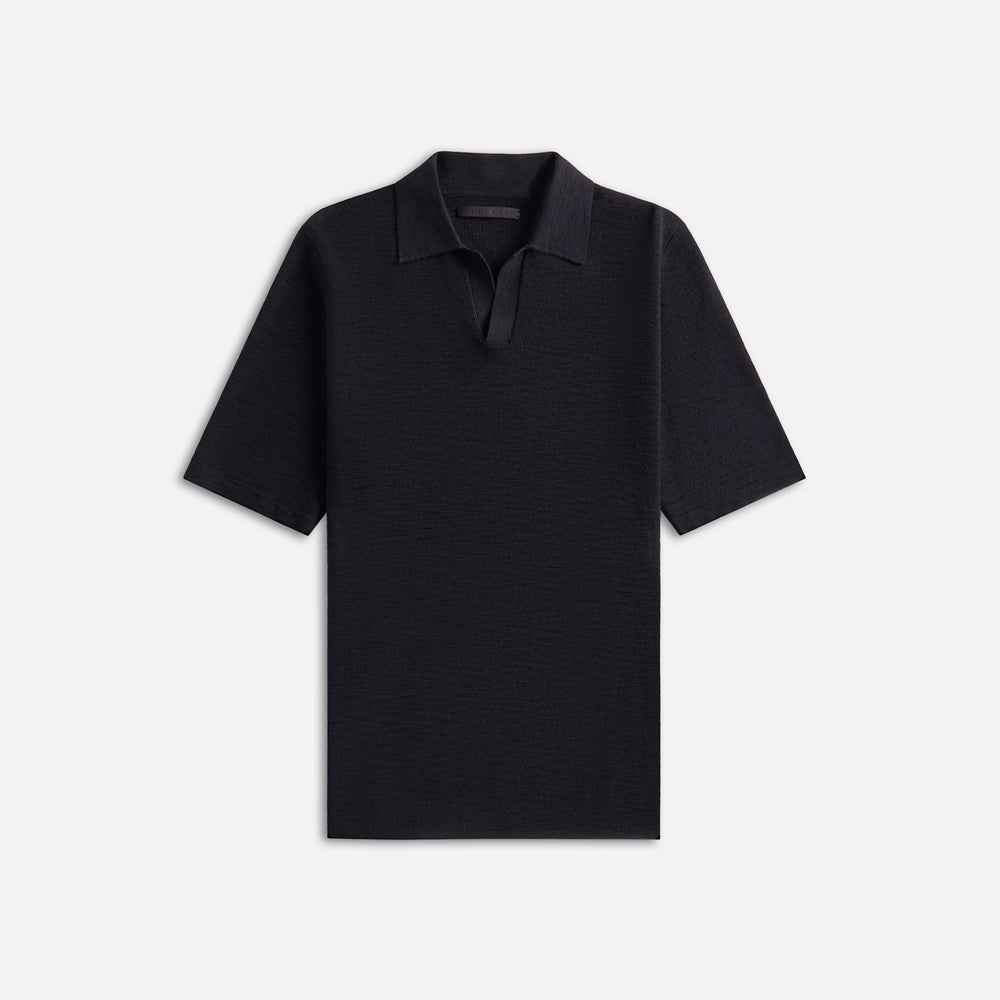 

Рубашка Stampd Ribbed Knit Polo, черный