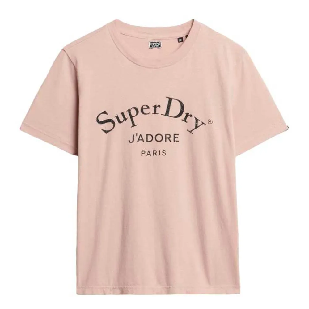 

Футболка с коротким рукавом Superdry Brand Mark Relaxed Fit, розовый