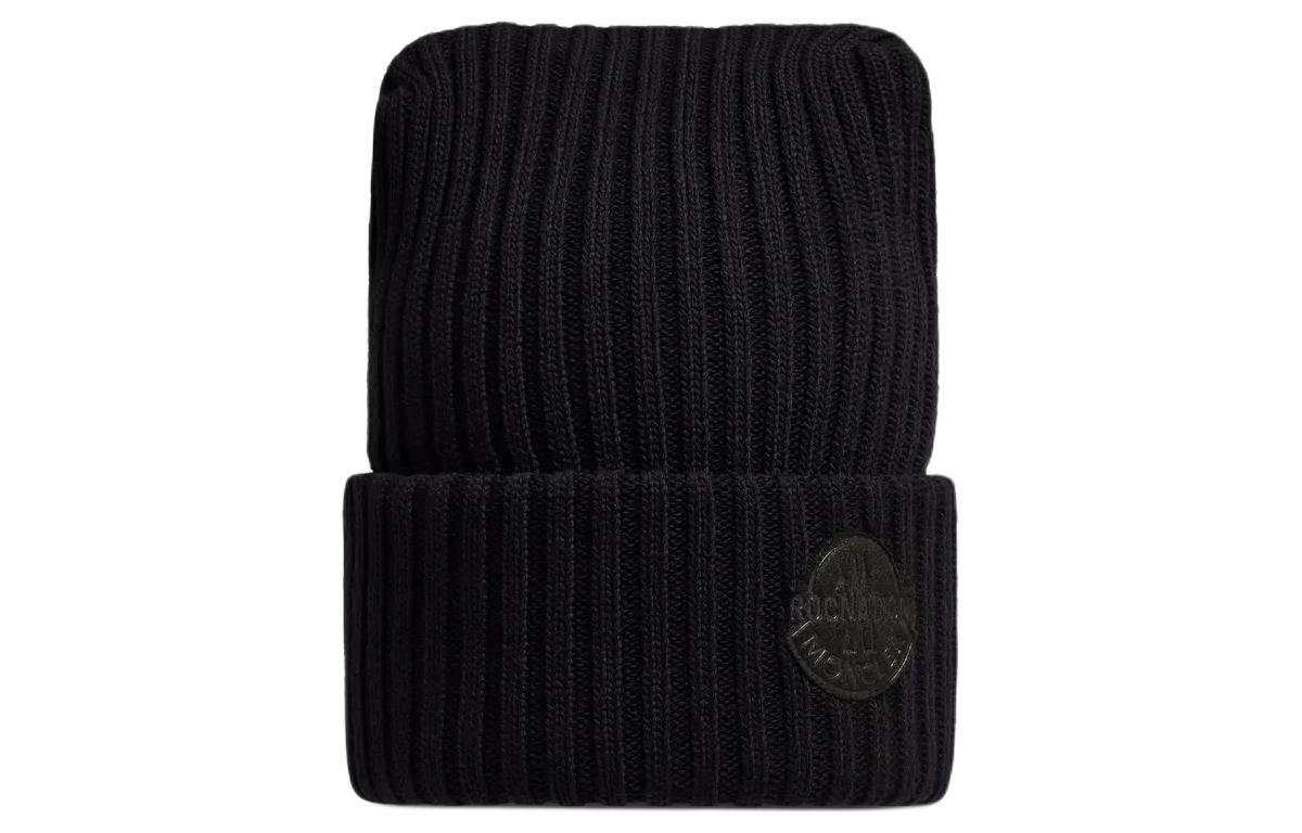 

MONCLER GENIUS Шерстяная мужская шапка-бини черная, Black