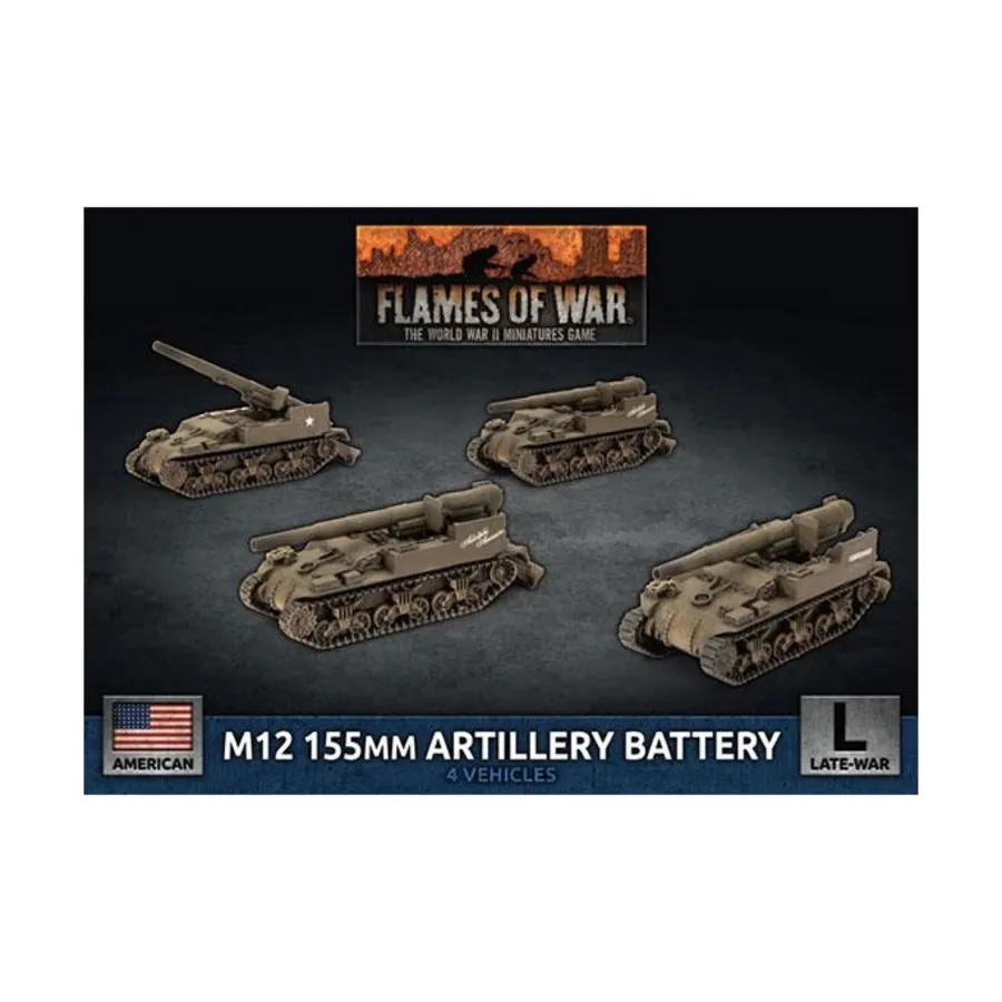 

155-мм артиллерийская батарея М12, Flames of War - WWII - United States - Tanks (4th Edition)