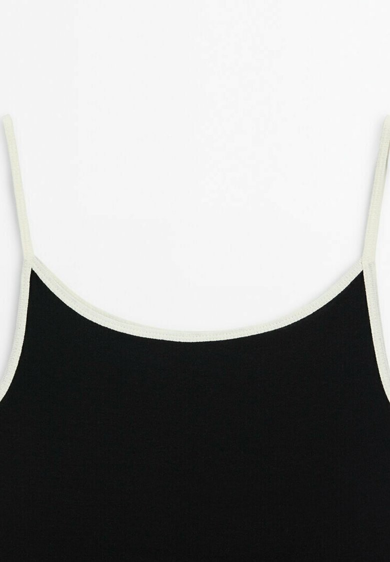

Топ STRAPPY WITH CONTRAST Massimo Dutti, черный