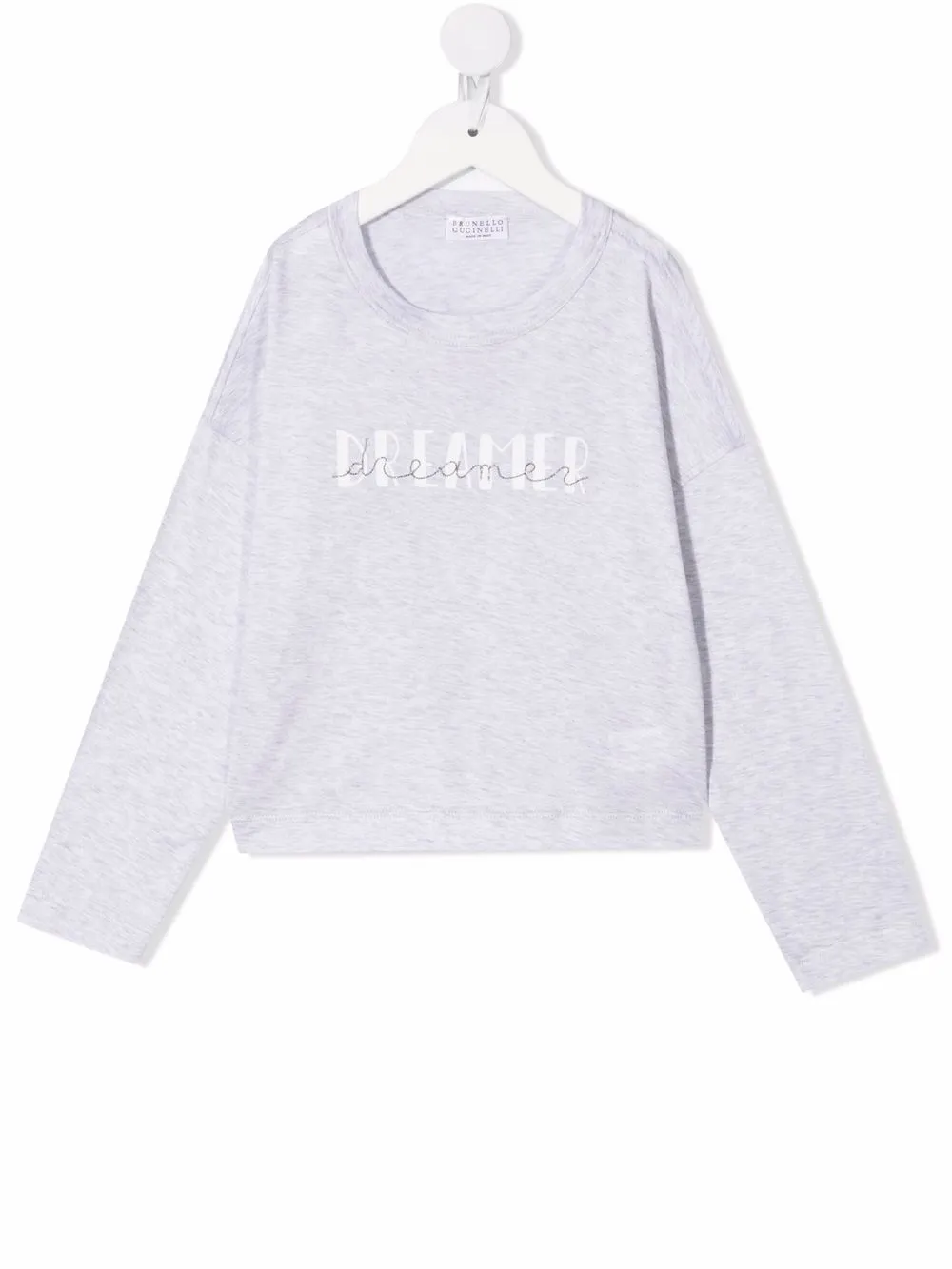 

Толстовка с логотипом Brunello Cucinelli Kids, серый