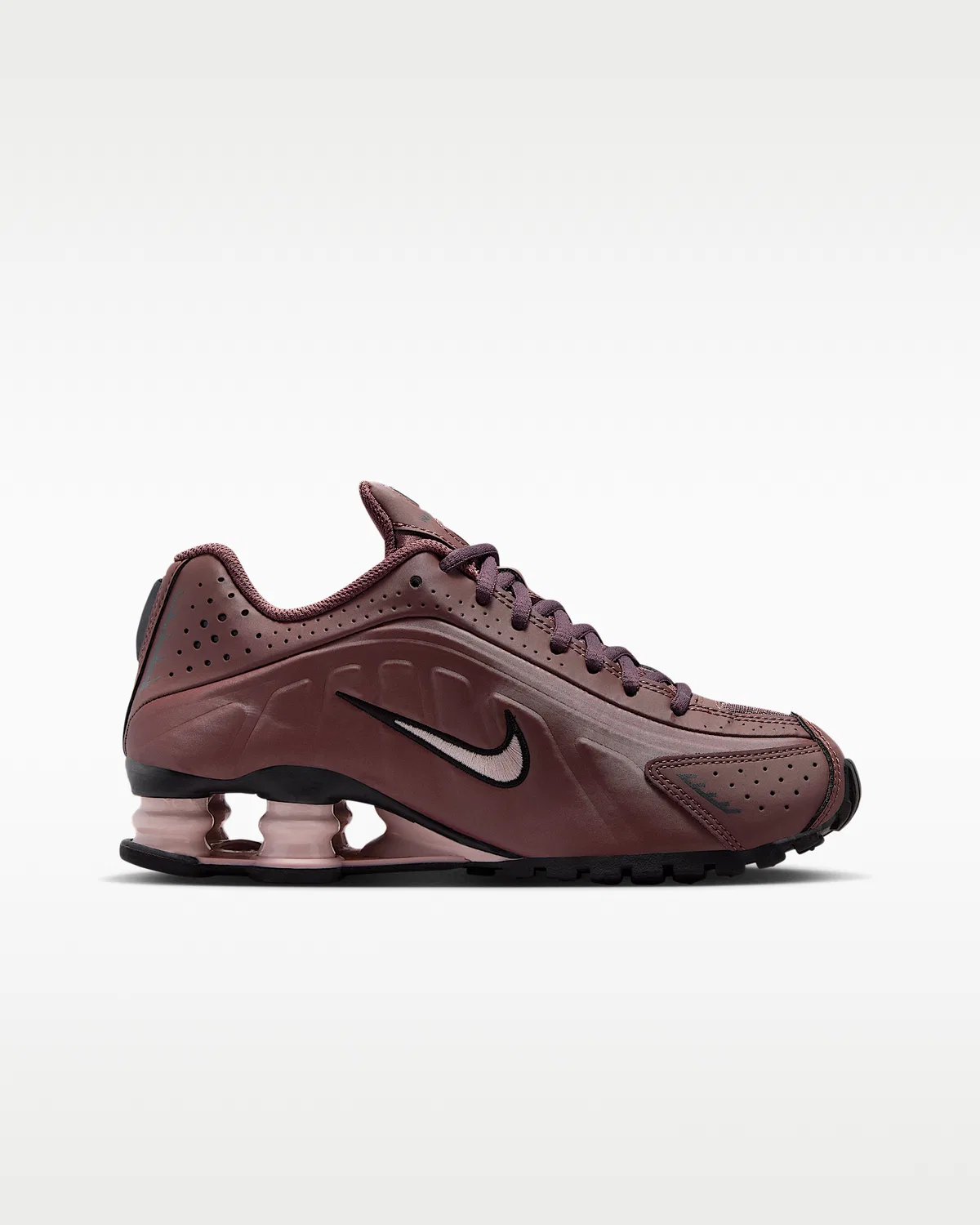 Детские кроссовки Nike Shox R4, Tattoo/Burgundy Crush/Metallic Dark Grey/Silt Red — фото 3