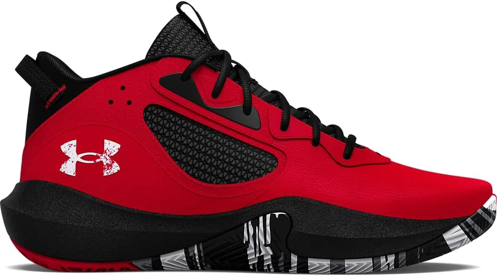 Баскетбольные кроссовки Under Armour Men's Lockdown 6, красный/черный/белый — фото 4