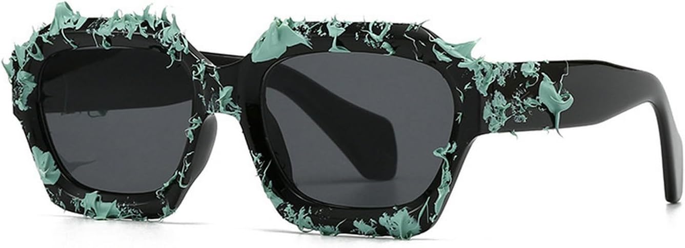 

Солнцезащитные очки Laureles Spiked Dark Square для женщин, черные, из смолы, с изображением демона, для мужчин, в стиле панк, для вечеринки, забавные, для путешествий, L17, C5