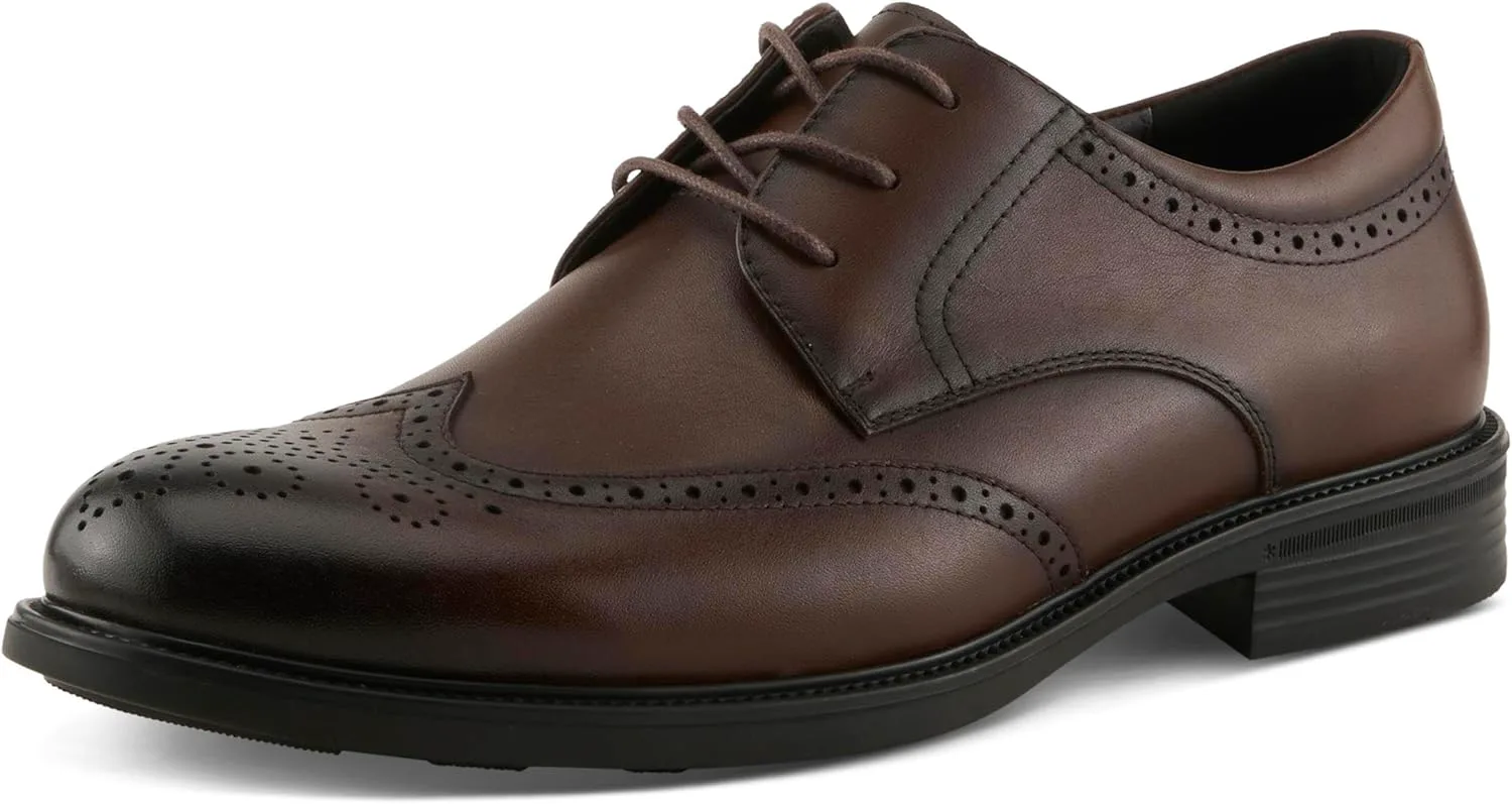 Мужские оксфорды Spring Step KOTAN - классические туфли на шнуровке с каблуком, темно-коричневый