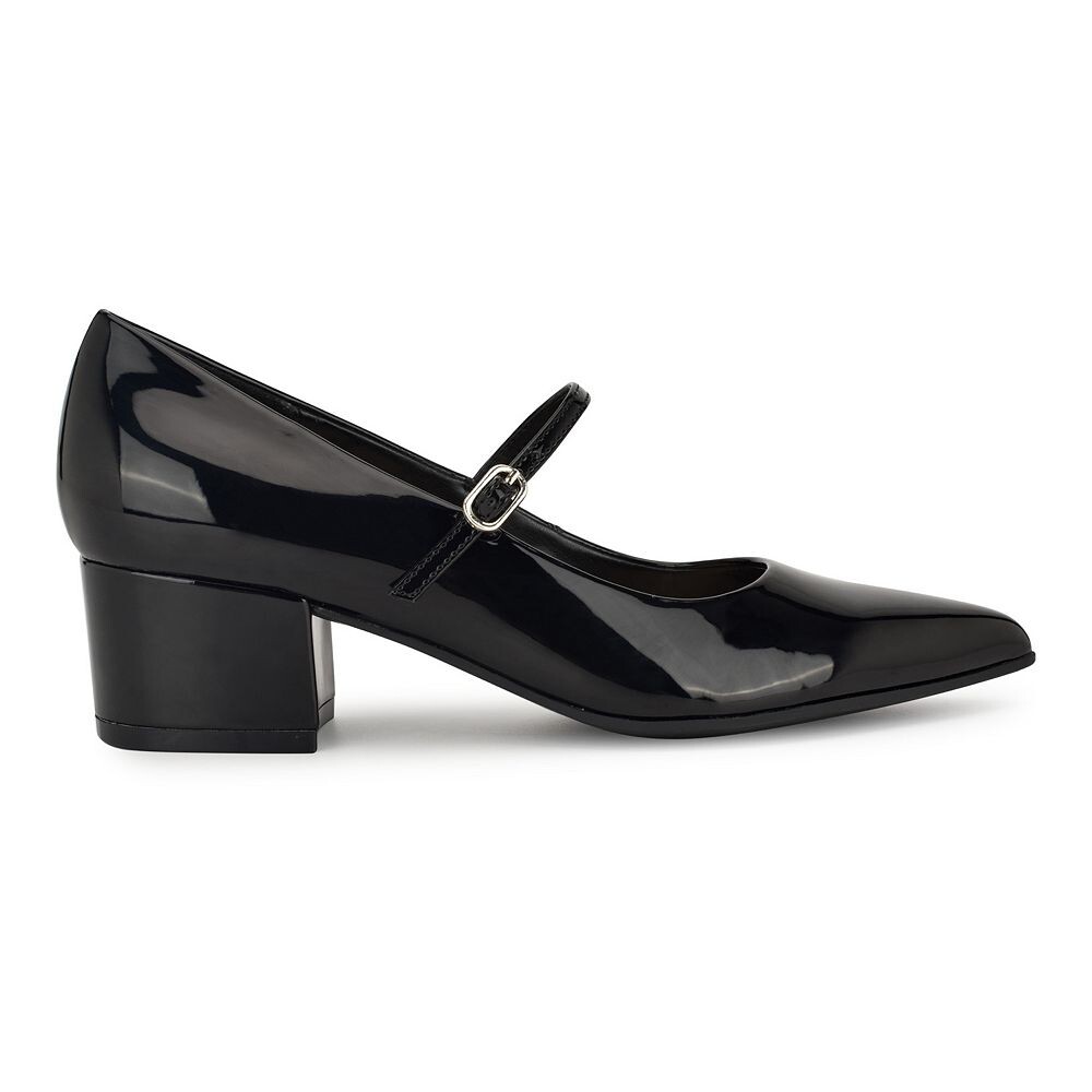 Женские туфли-лодочки Nine West Pins на блочном каблуке с острым носком, цвет Dark Natural — фото 2