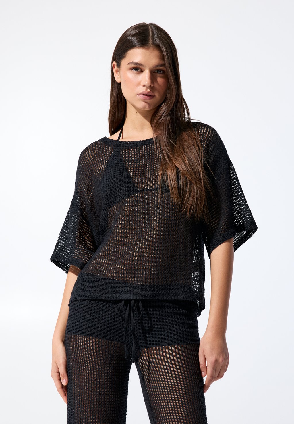 

Джемпер CROP PULL&BEAR, черный