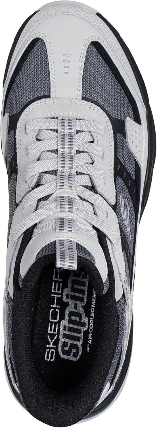 Мужские слипоны Skechers: Vigor в Sneaker, черный/серый — фото 3