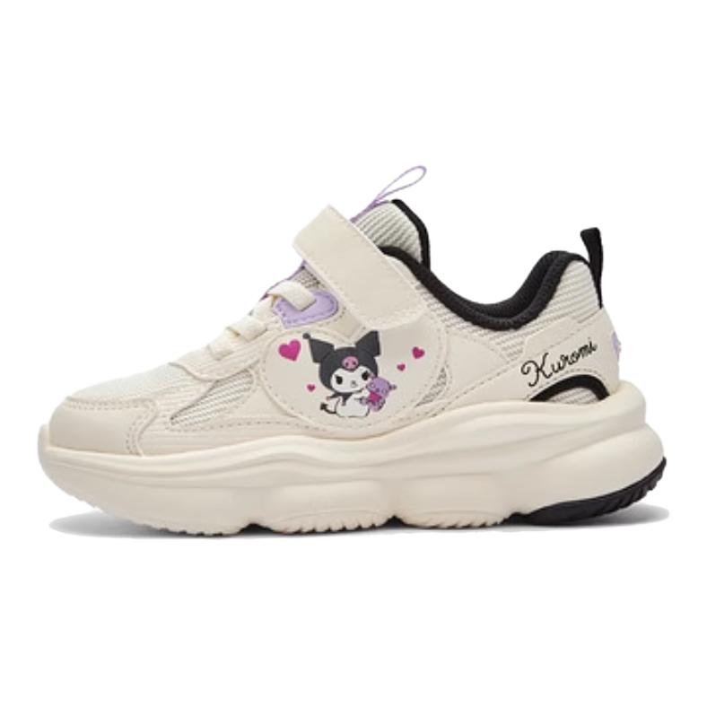 

Sanrio x Амортизирующие Устойчивые к Истиранию Дышащие Противоскользящие Низкие Беговые Кроссовки Детские BALABALA, Экрю Регулируемые